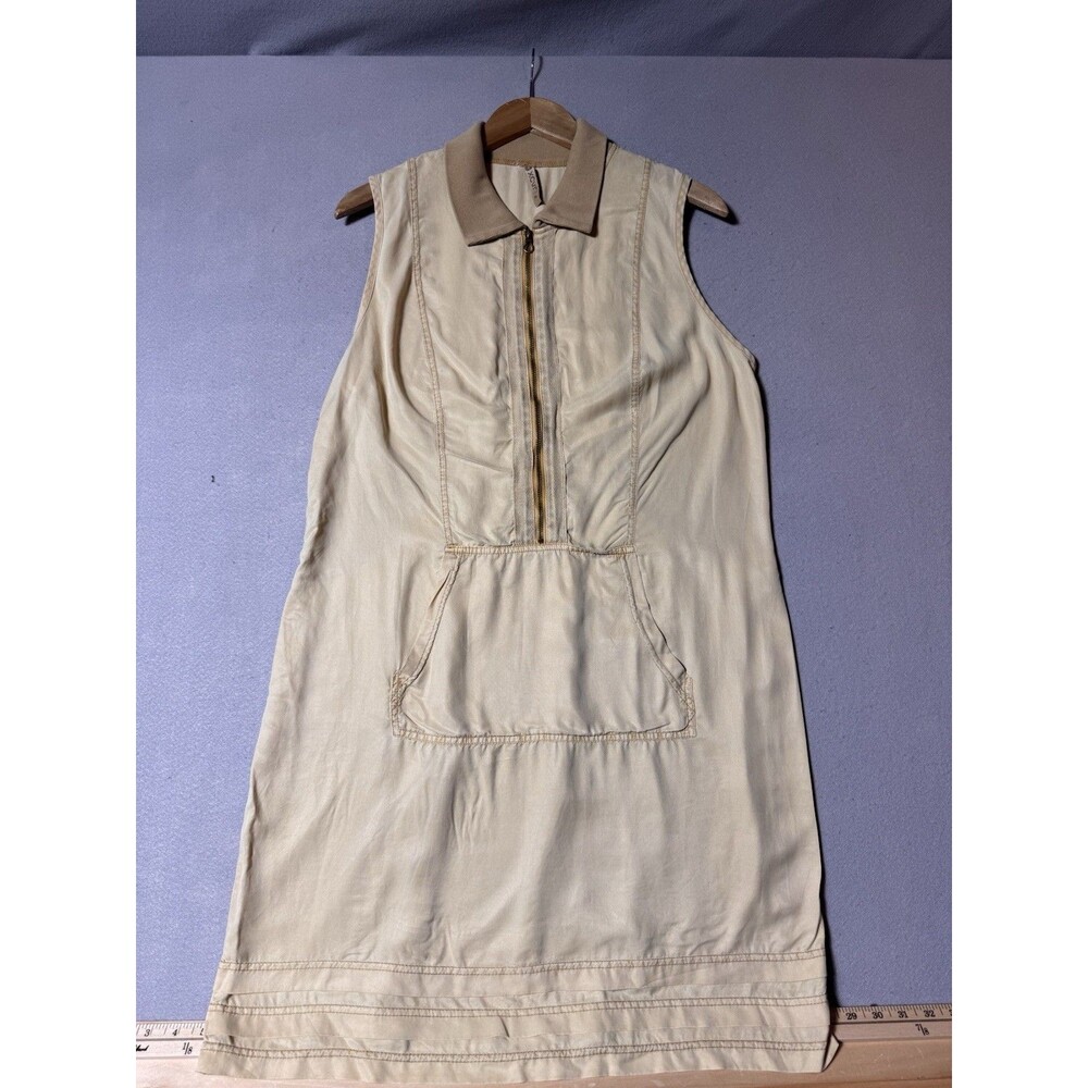 XCVI Dress Women’s Size XL Oatmeal Beige Sleeveless Long Midi Boho Preppy Pocket